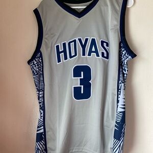 Georgetown embroidered iverson college jersey Philadelphia legend custom…